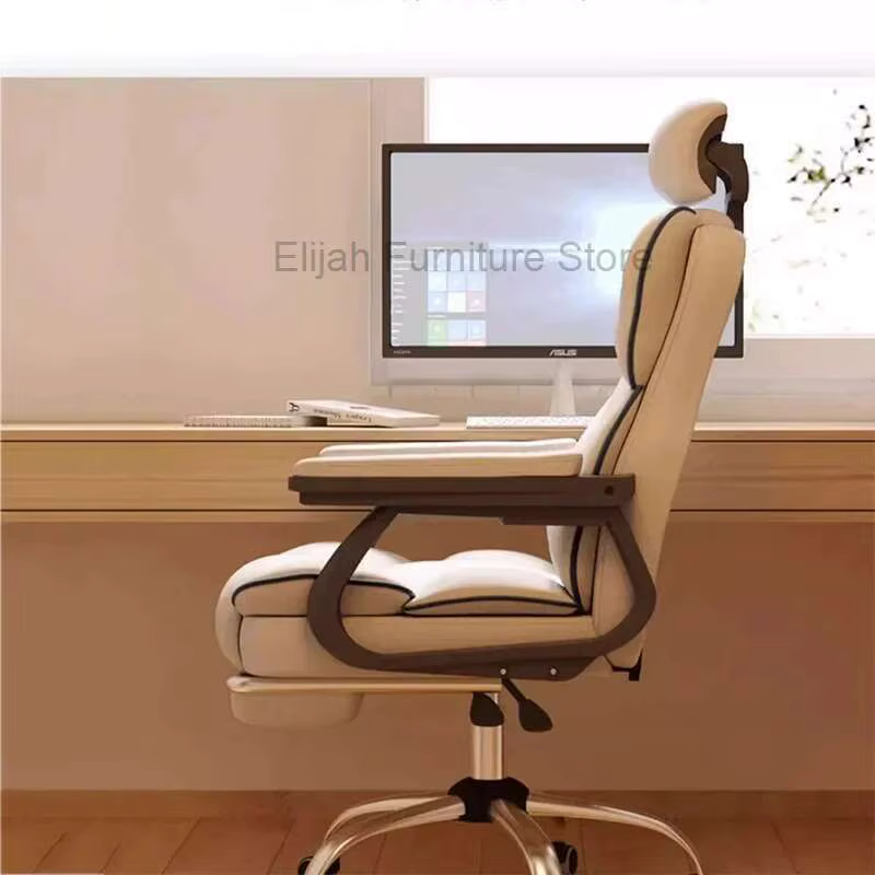 Chaise d'ordinateur inclinable ergonomique travail dossier haut bureau paresseux confortable chaise
