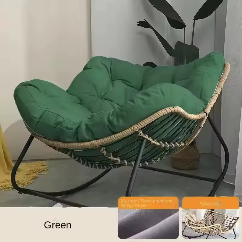 Fauteuil à bascule en rotin pour la sieste, fauteuil inclinable pour adulte, canapé paresseux de loi