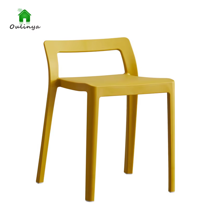 Chaises de Salle à Manger en Plastique pour Adulte, Simple, à Piste Haute, avec Dossier Évidé, pour 