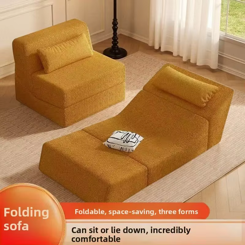 Canapé-lit pliant convertible et inclinable, mobilier compact pour petits espaces, idéal pour salon,