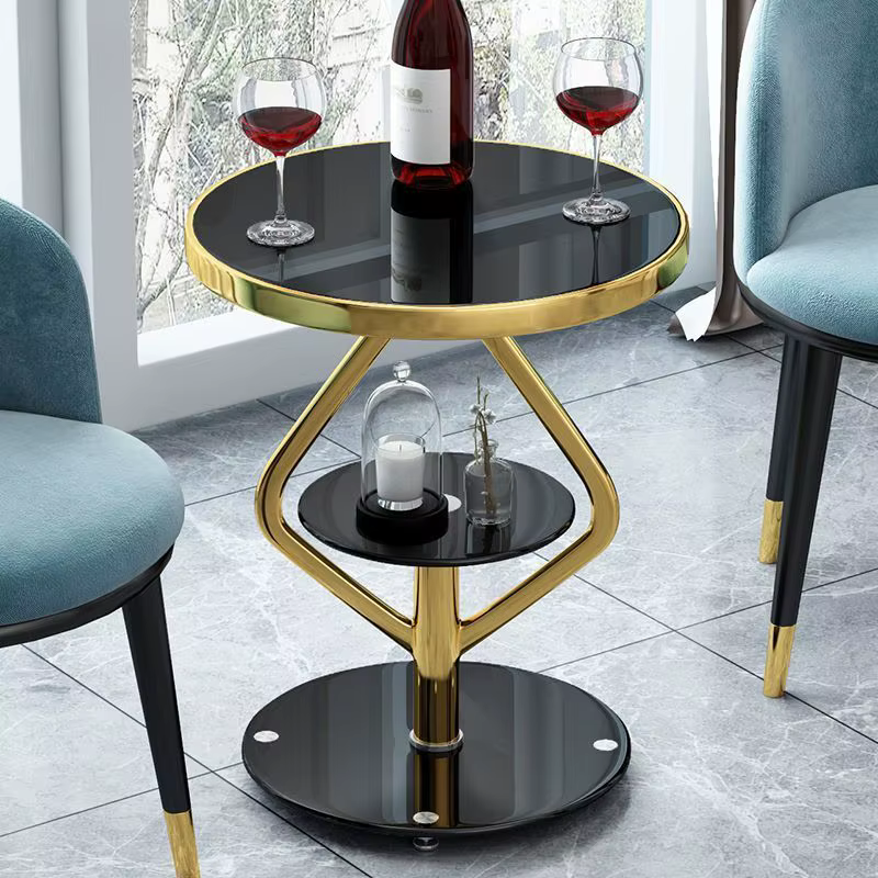 Tables basses modernes Table d'appoint circulaire de luxe décoration Table à thé salon canapé Center