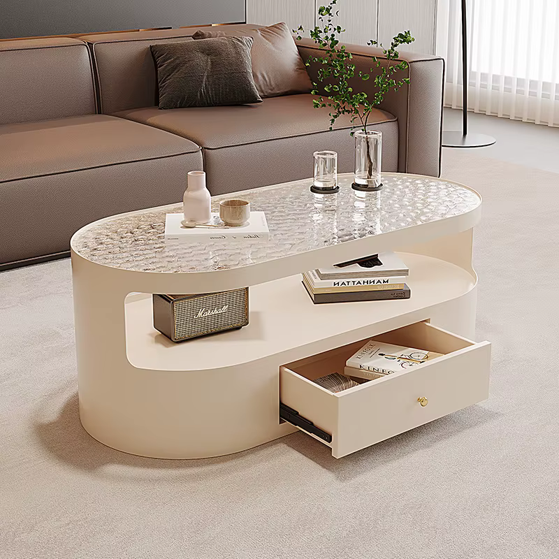 Table basse design livre luxe clair minimaliste Unique Tables basses Premium Beige Tavolino Da Salot
