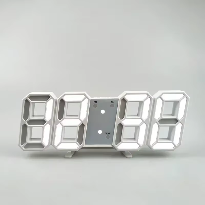 Horloge de bureau numérique horloge de bureau électronique décorative murale avec Mode lumineux régl