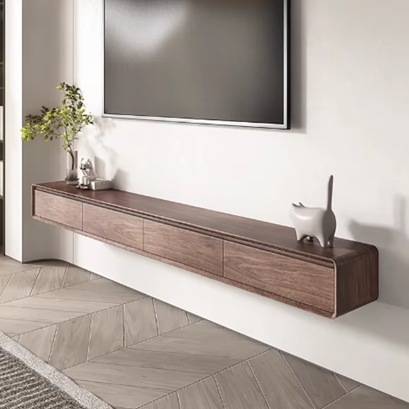 Meubles de télévision flottants de luxe, Design peu encombrant, supports de télévision rétro classiq