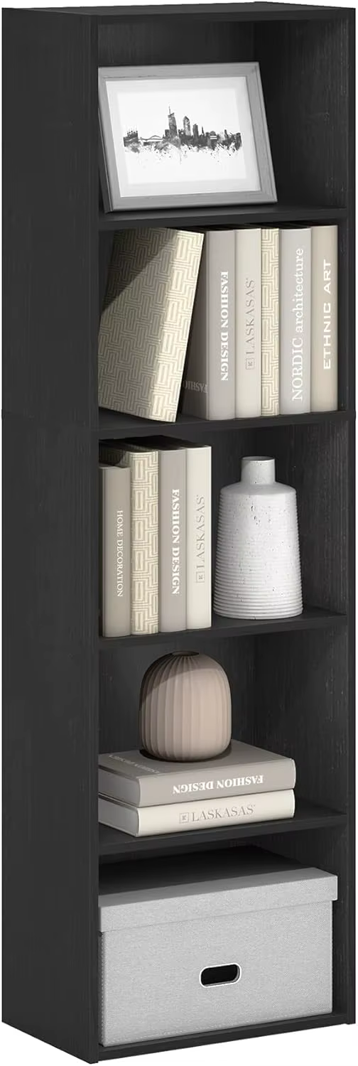 Étagère à 5 niveaux en forme de cube avec étagères ouvertes pour salon, chambre à coucher, bureau à