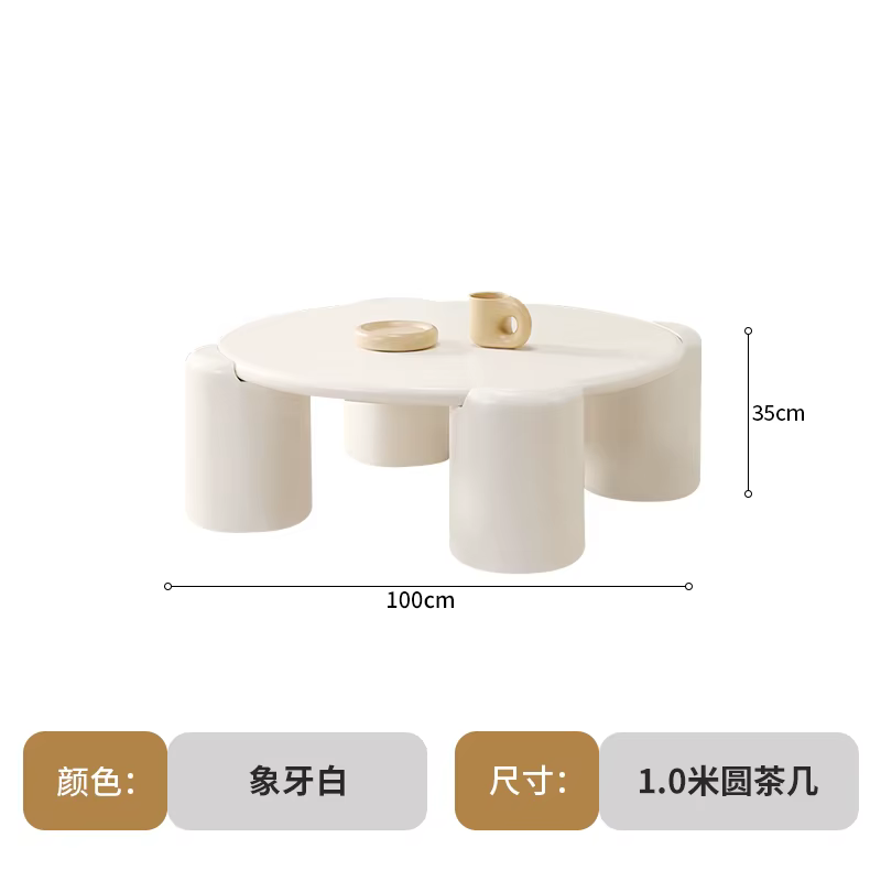 Table basse ronde tendance Kawaii Glam nordique salon Table basse chambre Table moderne Basse Design
