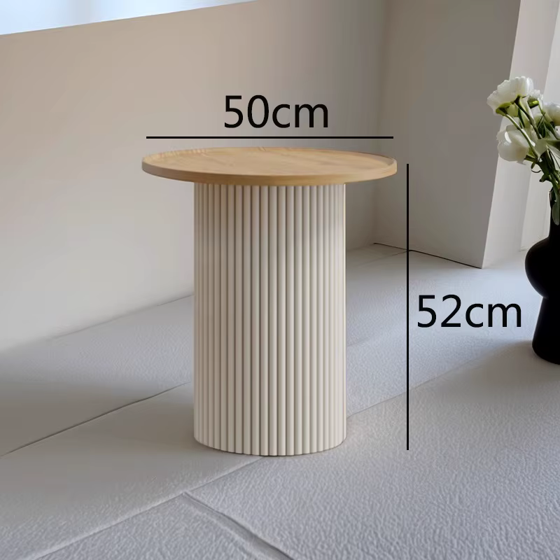 Table Basse Simple et moderne, ronde et neutre, pour chambre à coucher, Table de beauté, Basse Pour 