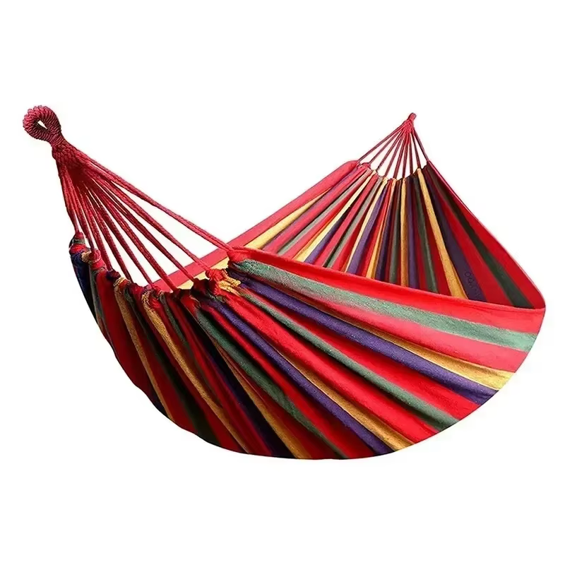 Hamac en toile de qualité supérieure pour Camping, balançoire extérieure avec cordes d'arbre, Suppor