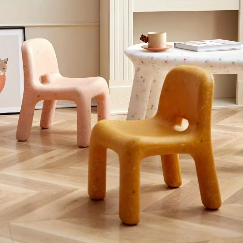 Chaise en plastique de Style nordique avec dossier, chaise élégante pour chambre à coucher, salon, d
