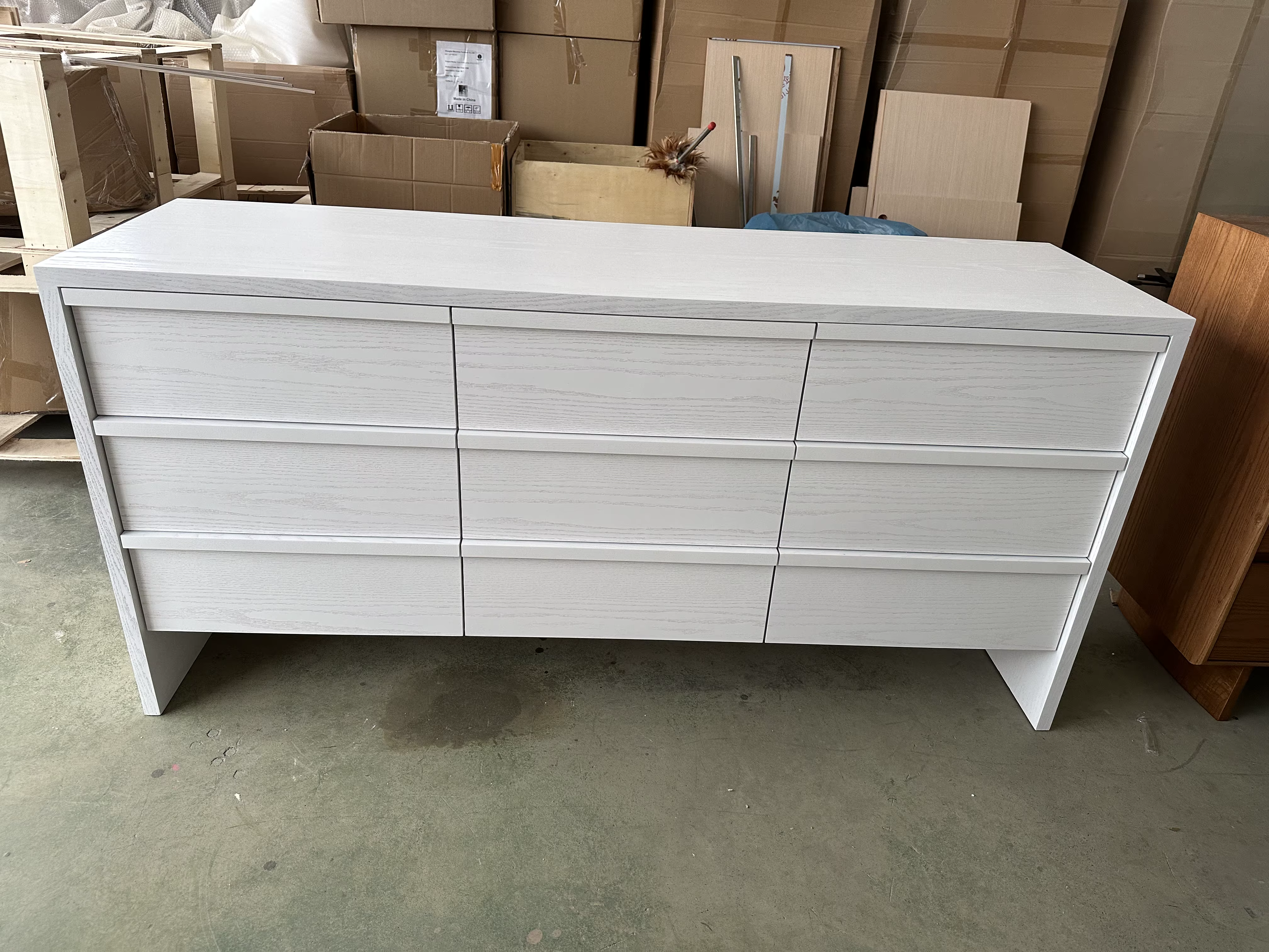 Armoire incurvée en bois pour salon, coin moderne, placage de bois, tiroir de chevet latéral, coffre