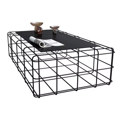 Table basse moderne de luxe carré fer Glam salon Tables basses livres minimaliste Muebles Para El Ho