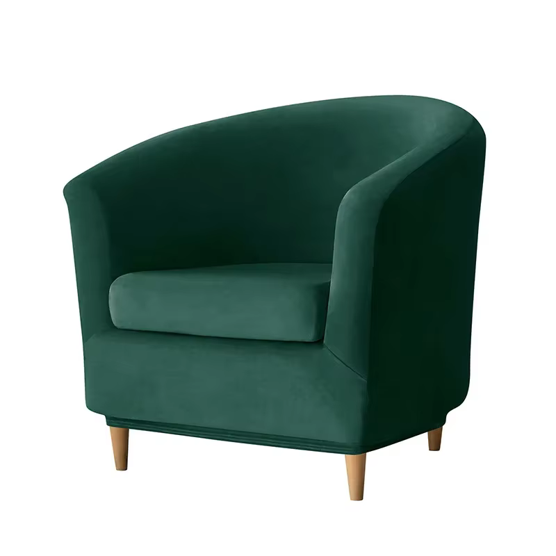 Housse de canapé en velours, housse de canapé simple pour salon, housse de fauteuil élastique de cou