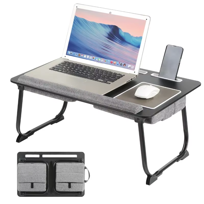 Table pliante pour ordinateur Portable, bureau d'ordinateur, coussin pour personne paresseuse, Table