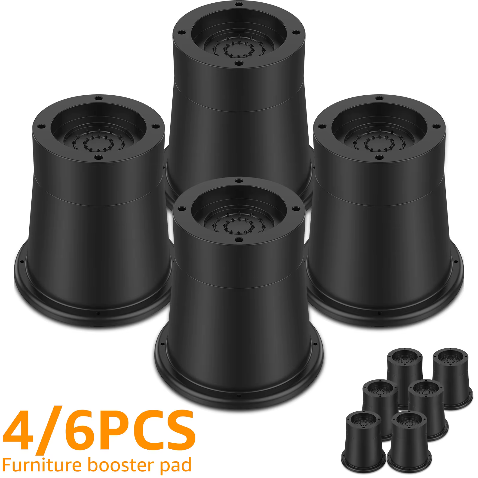 Rehausseur de meubles rond, 4/6 pièces, rehausseur de meubles lourds, Support de chaise, rehausseurs