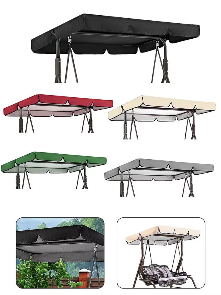 1 ensemble multicolore extérieur balançoire chaise auvent jardin étanche balançoire auvent toit couv