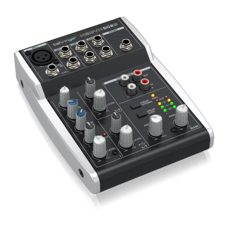 BEHRINGER Mélangeur analogique 5 entrées Premium XENYX 502S avec interface de streaming USB pour la 