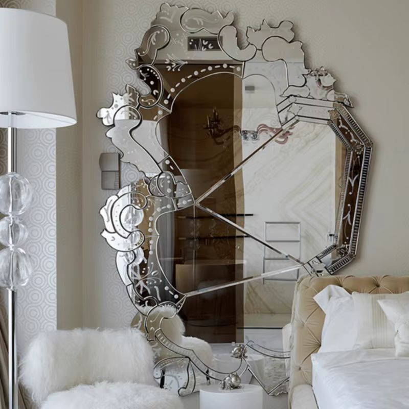 Miroir de Dressing européen minimaliste suspendu, Design d'anomalie Funky, Design haut de gamme irré
