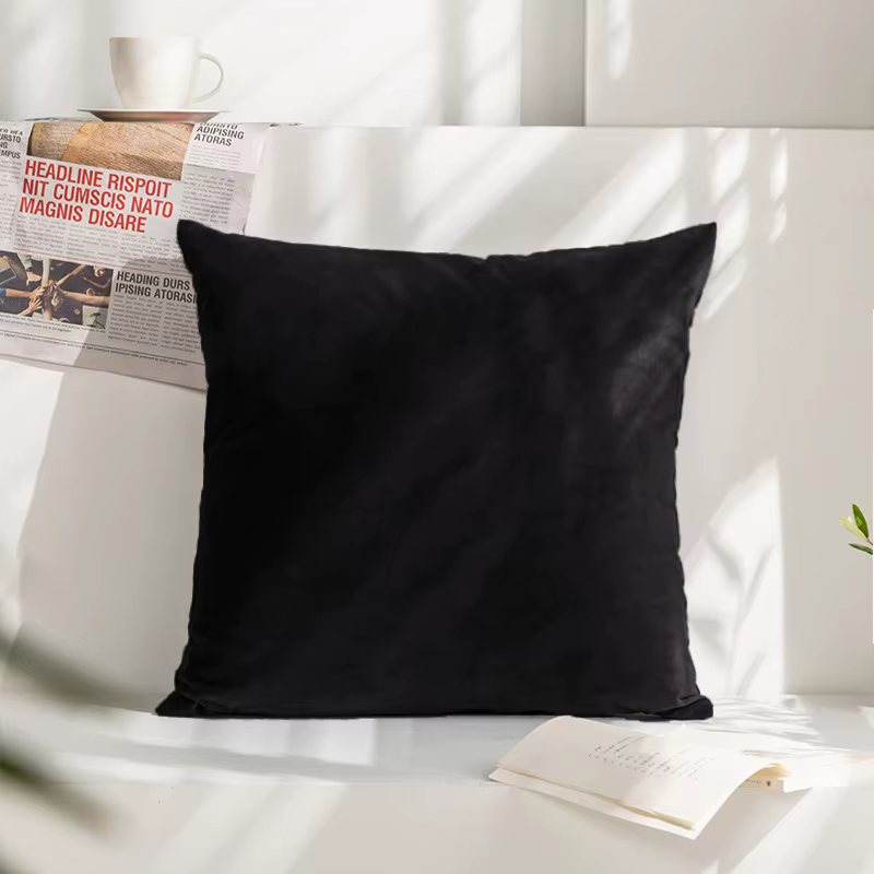 Housse de coussin grise en velours doux, taie d'oreiller douce pour la peau, décoration de salon, ca