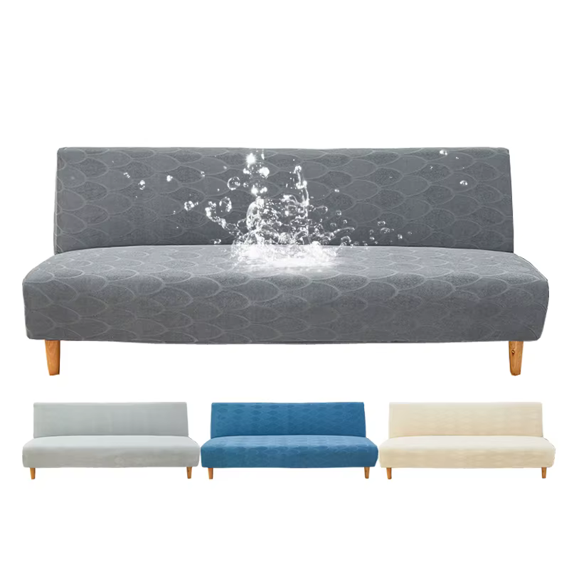 Housse de canapé-lit jacquard imperméable tout compris, housses de canapé futon extensibles, protect