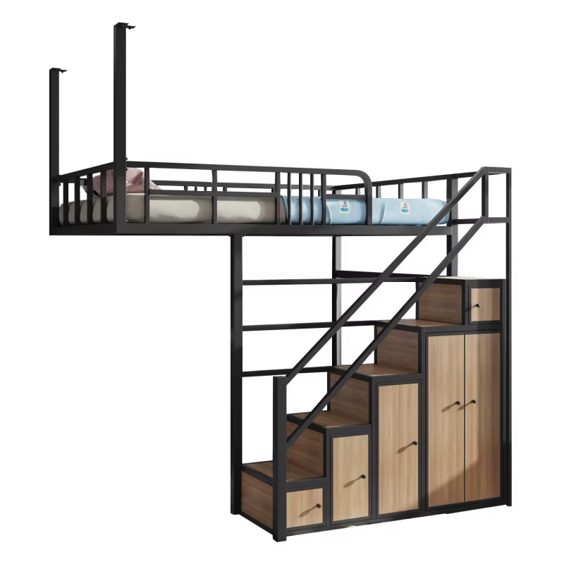 Loft multifonctionnel en fer forgé hamac peu encombrant semi-sol appartement loft surélevé étudiant