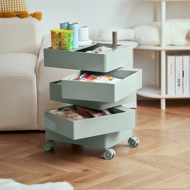 Armoire de rangement rotative, Table de chevet mobile, armoire d'appoint, armoire de rangement de co