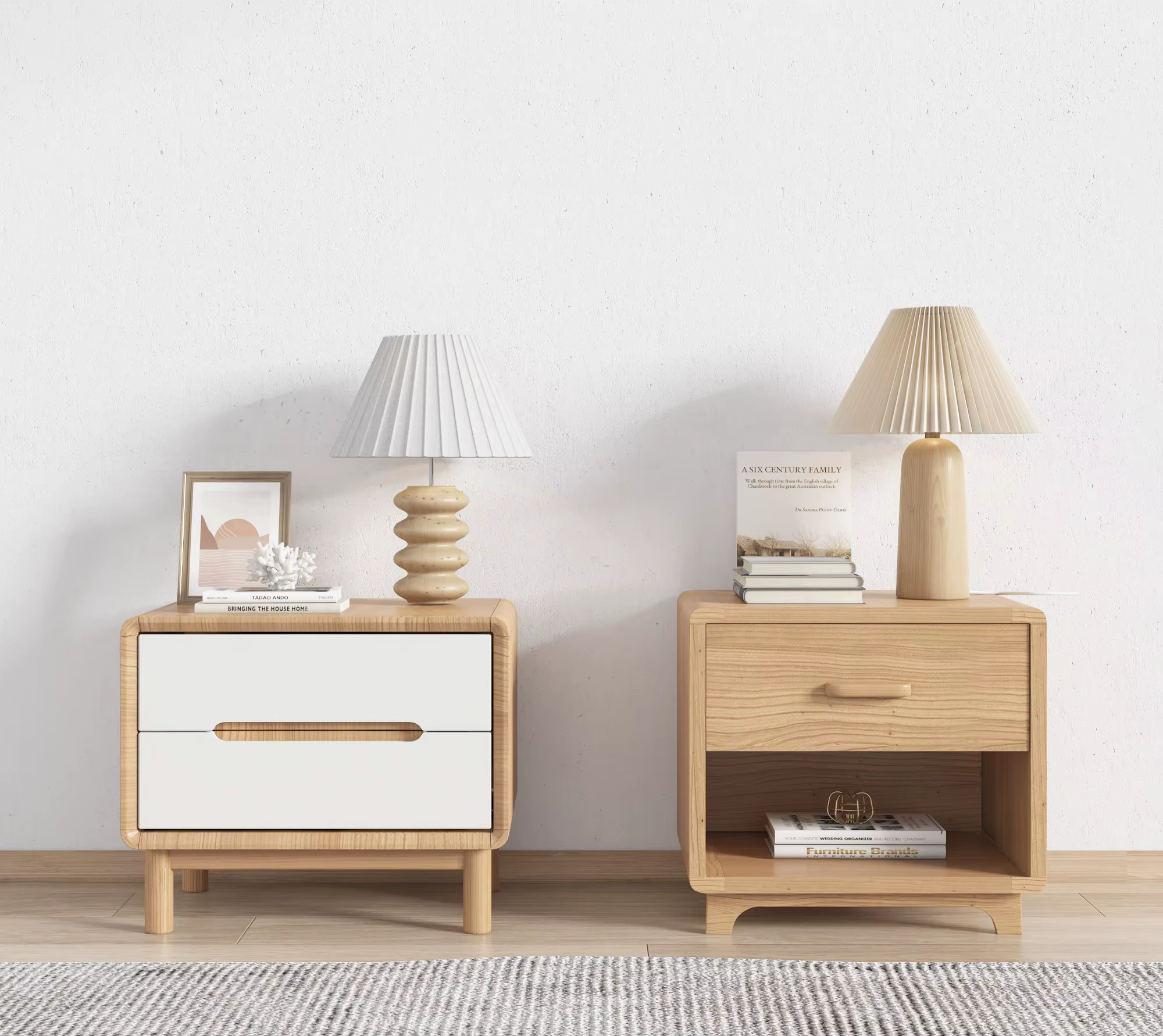 Table de chevet de luxe couleur en option, armoire de rangement multifonctionnelle pour chambre à co