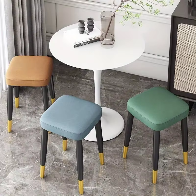Tabouret rembourré moderne pour salle à manger, salon, chambre à coucher et bureau |   avec couvre-p