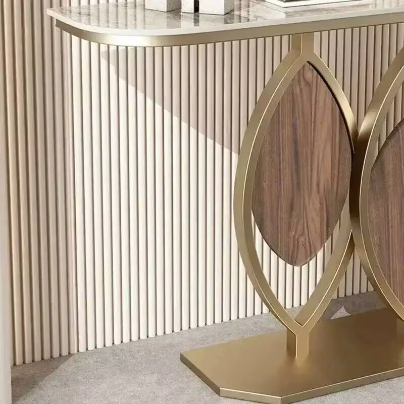 Console de couloir Tables de luxe Table créative d'entrée en ardoise pour meubles de salon italien a