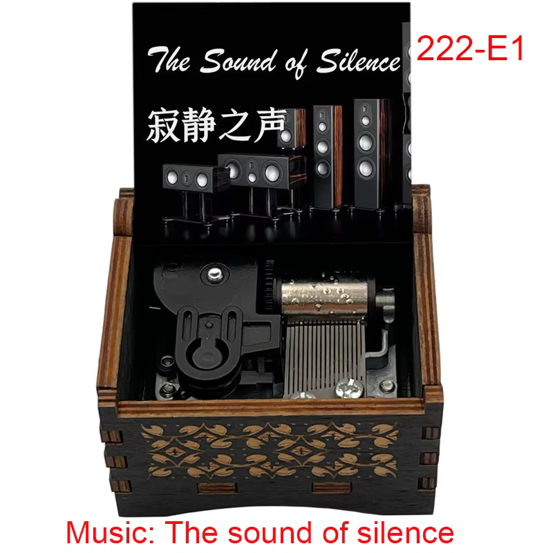 Boîte à musique à remonter en bois, le son du Silence, célèbre mélodie, cadeau Musical spécial pour 