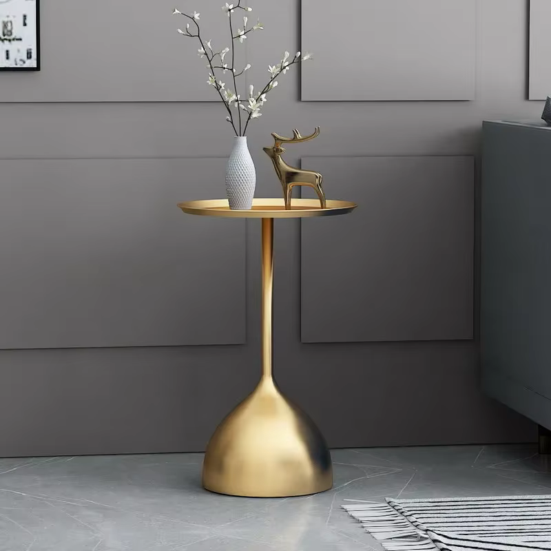 Petite Table Basse Nordique Créative de Luxe, Table d'Angle Simple en Fer Forgé, Table de oral et de