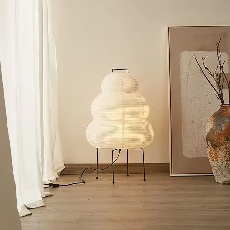 Lampe de Table Akari Noguchi Yong au Design japonais, papier de riz blanc, lampes de bureau décorati