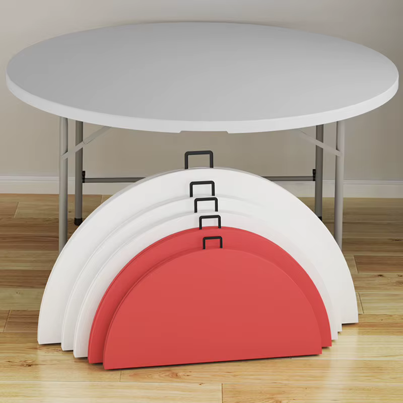Grande Table à manger ronde pliable pour 6 à 12 personnes, en plastique Simple et Durable, facile à
