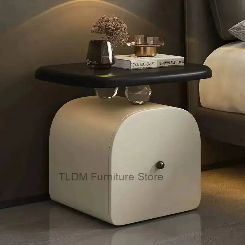 Table de chevet en bois massif, design suspendu, luxe léger, sensation haut de gamme, pour chambre à