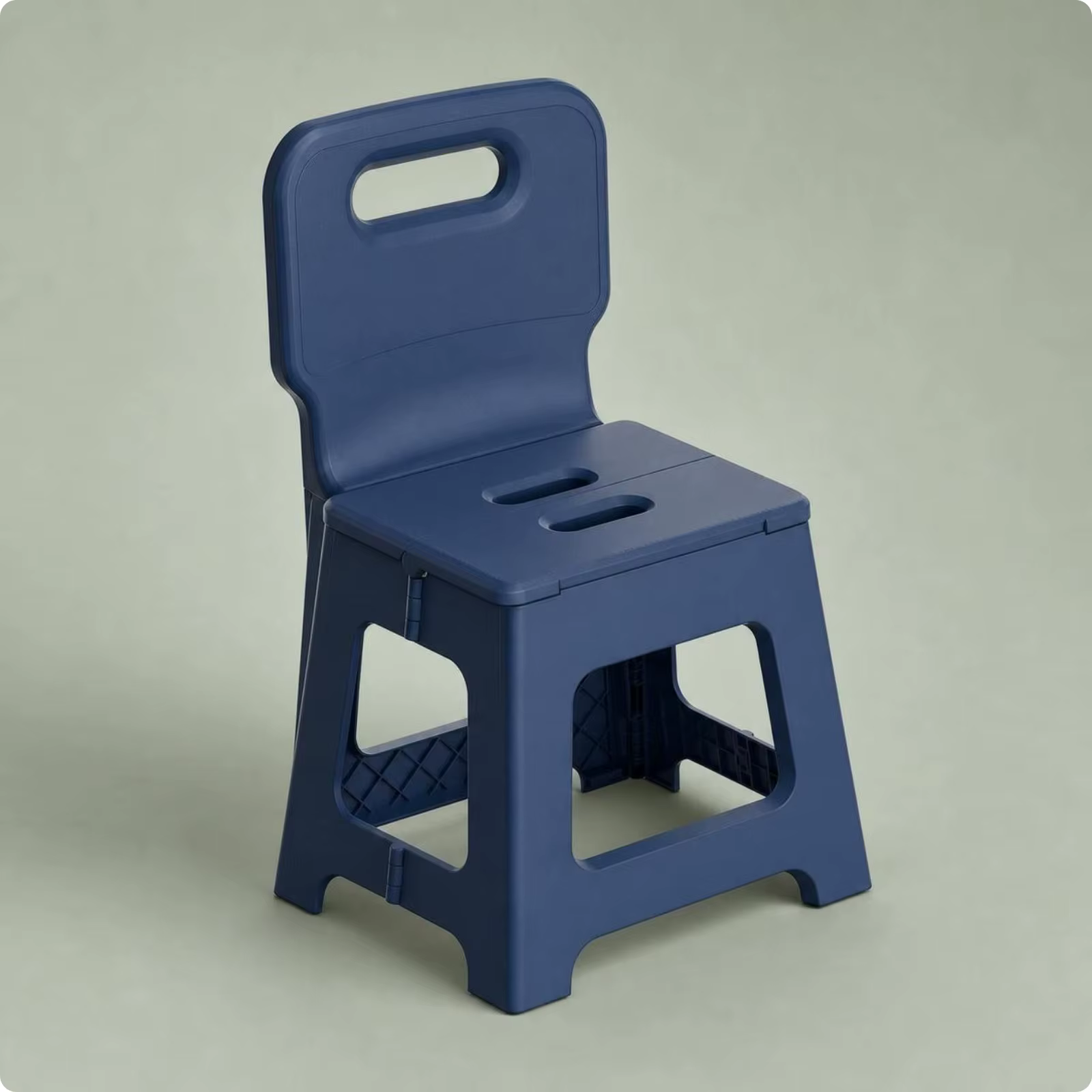 Chaise en plastique avec dossier, chaise pliante compacte et portable, tabouret pliable avec dossier