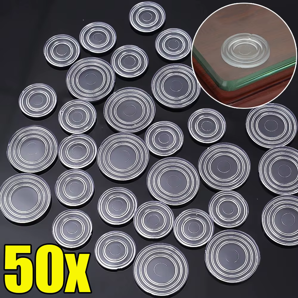 Pare-chocs de Table en verre Transparent, 50/10 pièces, coussinets antidérapants pour meubles, pare-