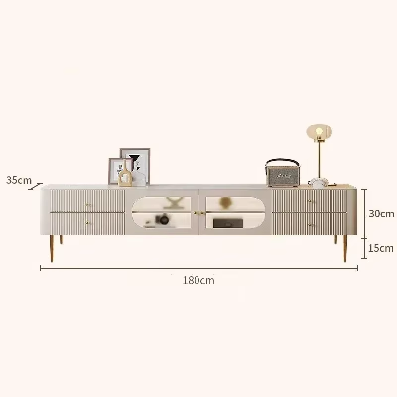 Meuble Tv Unique de luxe, affichage tendance, Glamour, élégant, rangement minimaliste, meubles de sa
