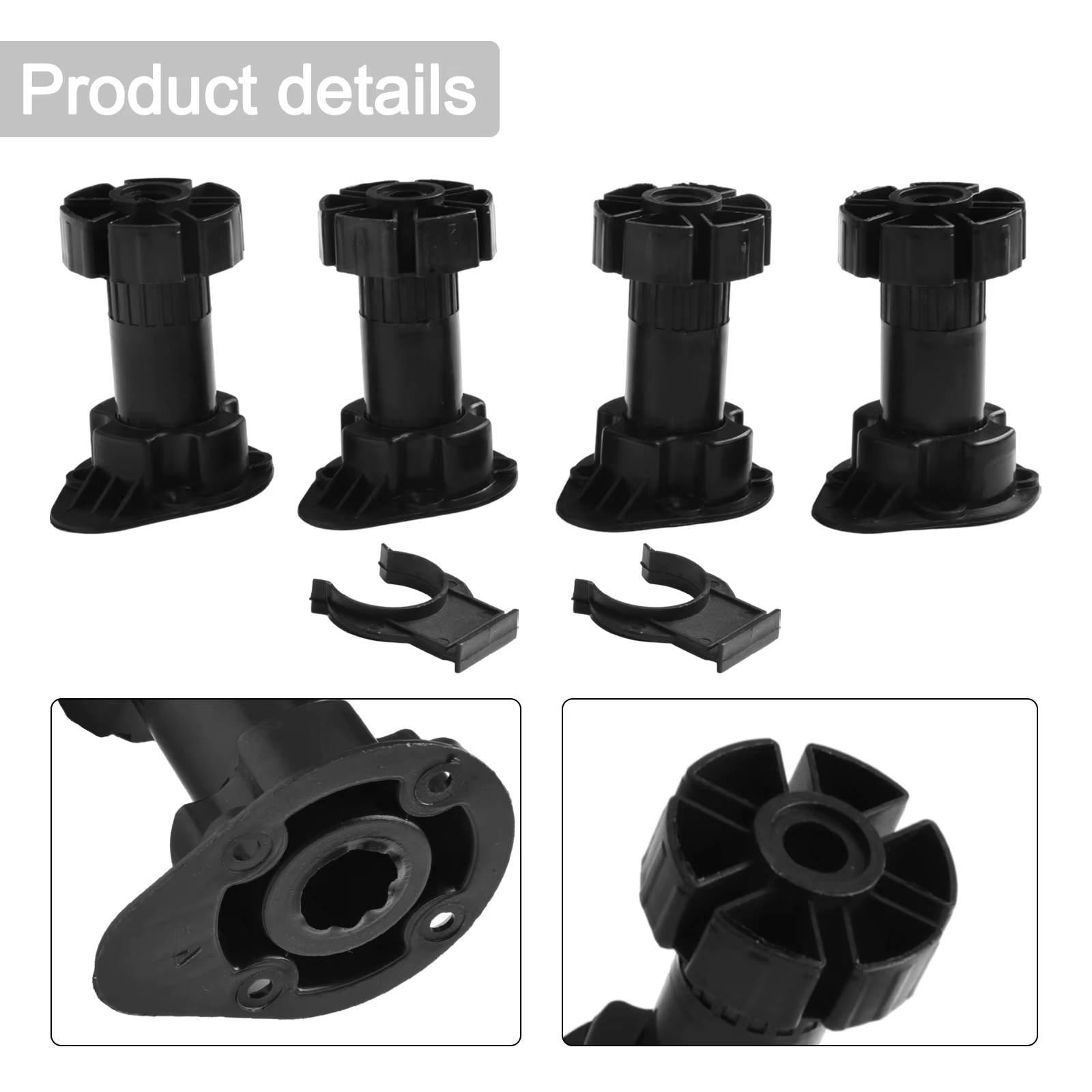 Pieds de Meuble Réglables de 80mm, 100mm et 120mm, pour Armoire, Table, Canapé, Support de Charge As