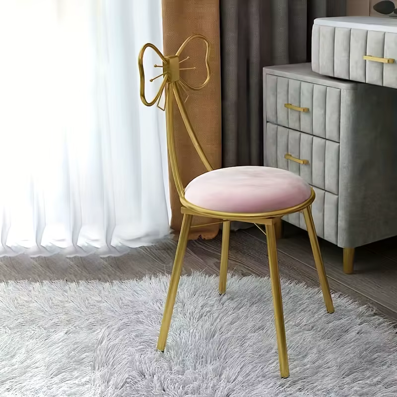 Tabouret de maquillage, tabouret de maquillage, moderne et simple, avec bretelles, coussin de siège,