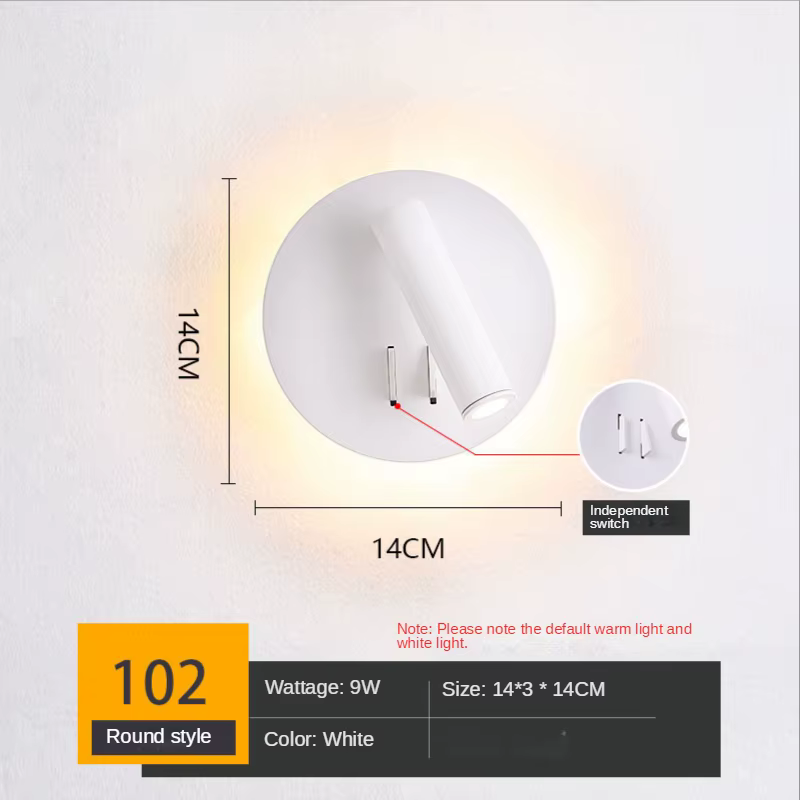 Applique murale Led moderne, luminaire de chevet, chambre à coucher, décoration avec interrupteur, p