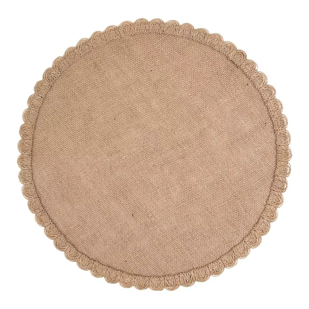 Set de table rond de style bohème, antidérapant, lavable, minimaliste, résistant à la chaleur, pour 