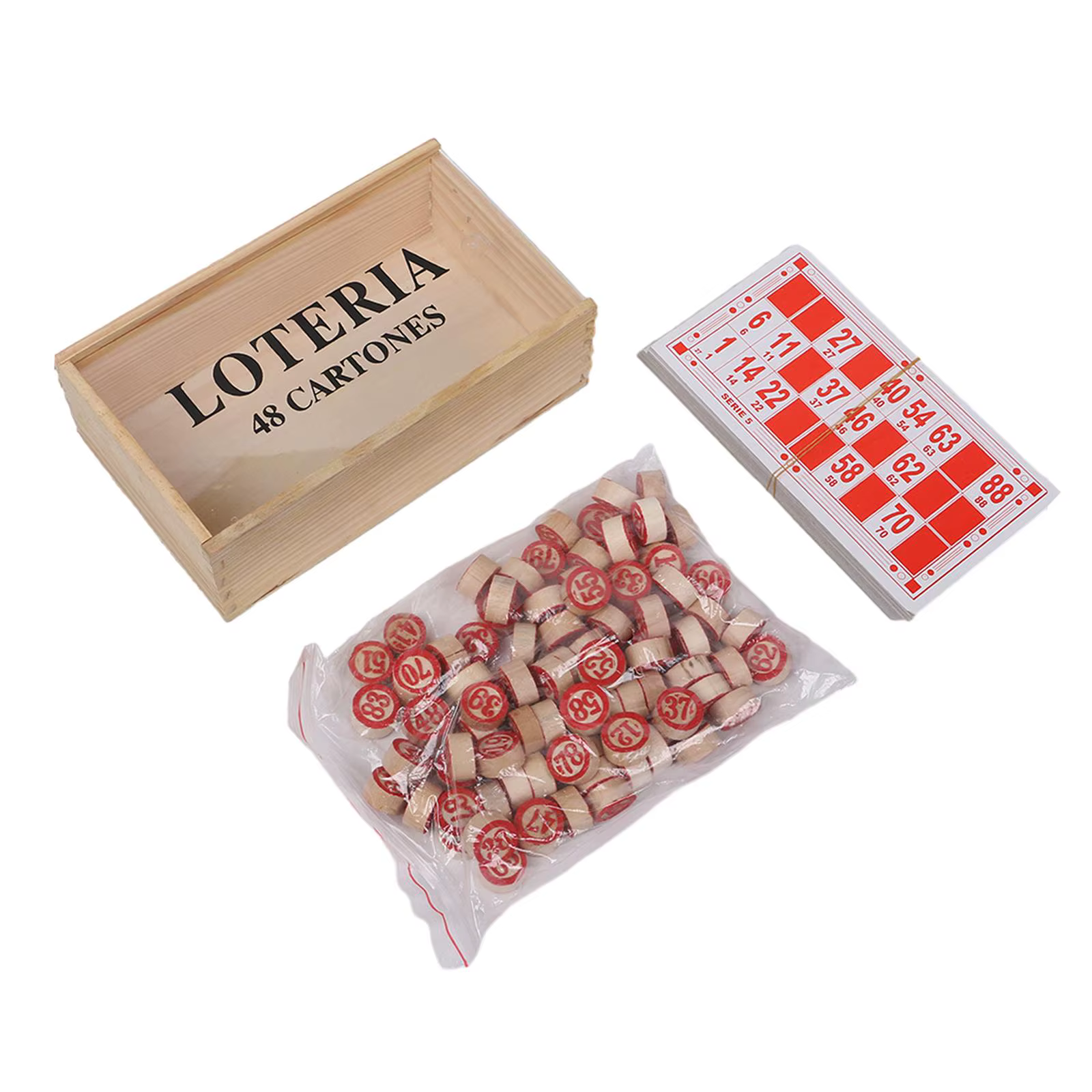 Jeu de société en bois Loto Russe, ensemble de jeux de table familiaux avec des éléments de puzzle p