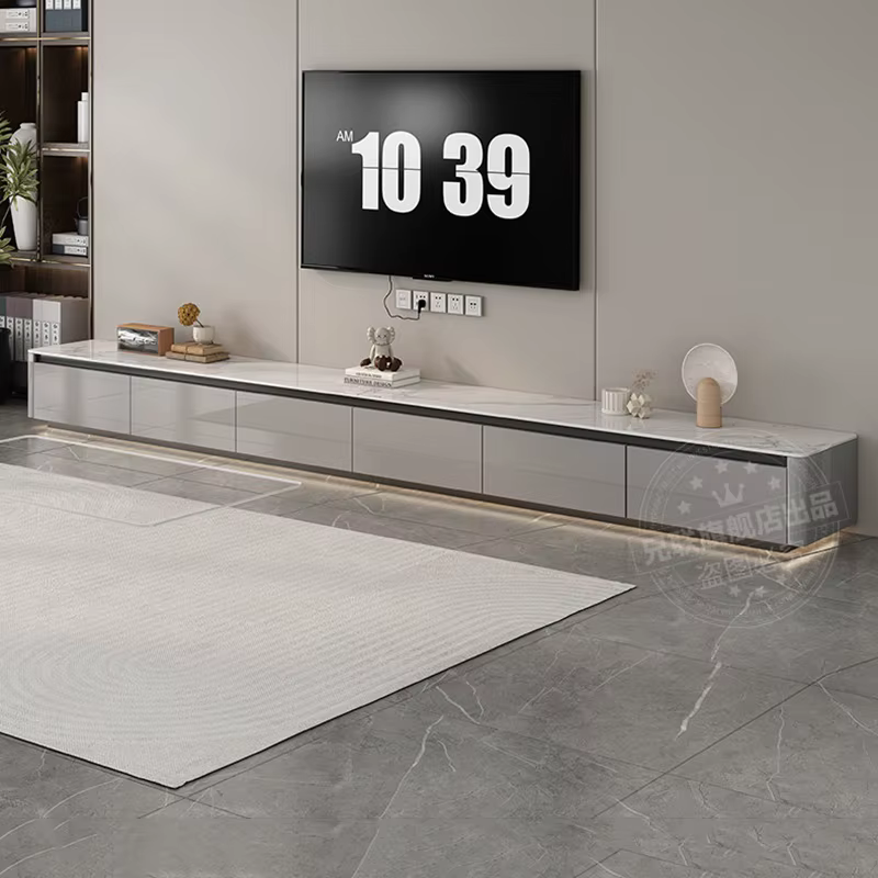 Meubles TV rectangulaires de grande taille, design moderne universel, table TV de luxe, esthétique,