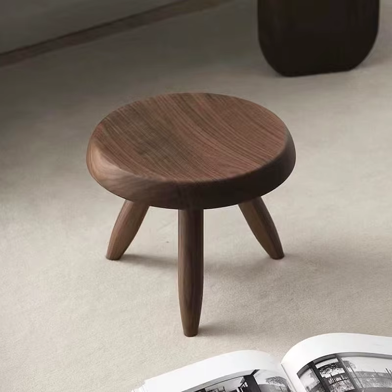 Petit tabouret créatif en bois massif, pour la maison, le salon, Table basse, tabouret bas en bois d