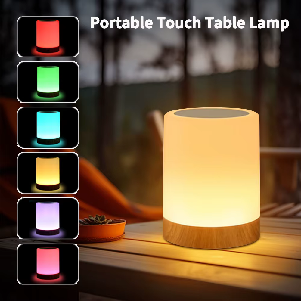Lampe de Table de chevet Portable, décoration de chambre, lampe de bureau Rechargeable par USB, veil