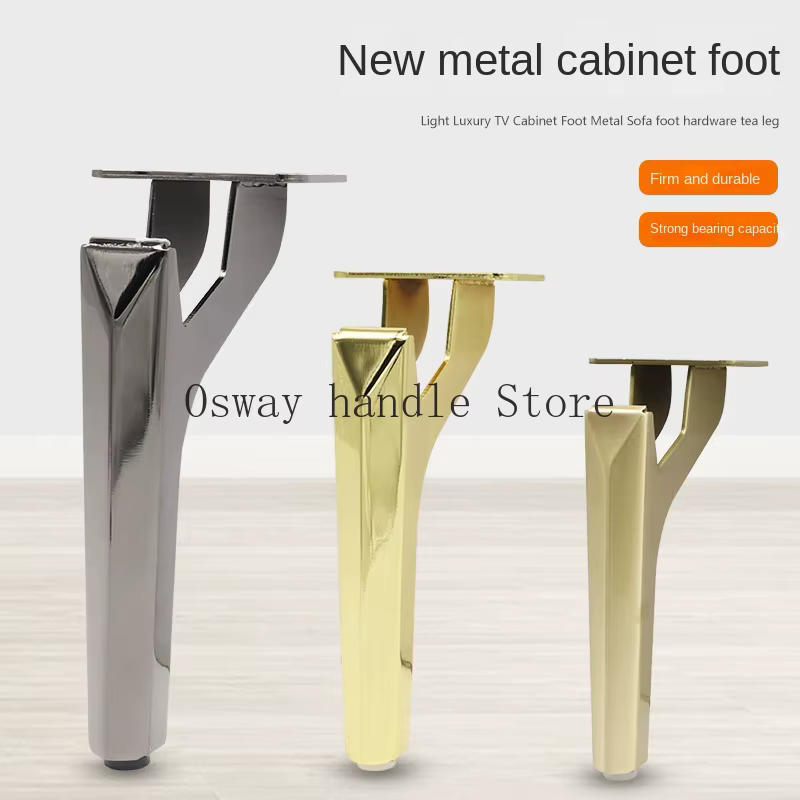 Pieds de meubles en métal de 15/18cm, 4 pièces, pieds de rechange pour canapé, meuble TV de luxe, me