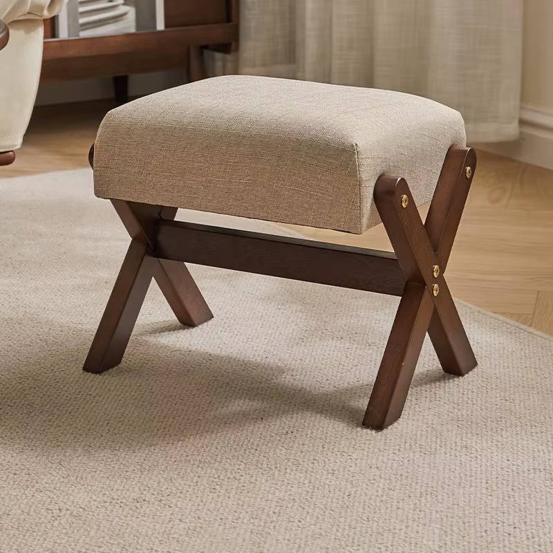 Repose-pieds en bois massif, banc à chaussures doux pour la maison, tabouret de porte, petit banc de
