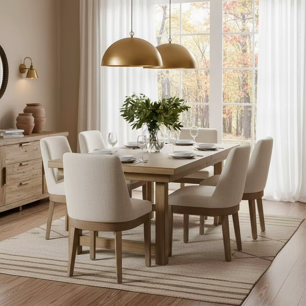 Ensemble de 6 chaises de salle à manger confortables avec dossier, chaises d'appoint de cuisine remb