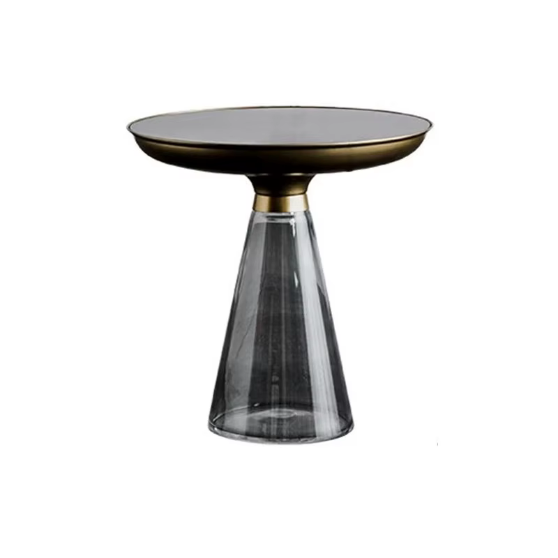 Table basse en verre pour salon, canapé multifonctionnel, petite Table ronde colorée