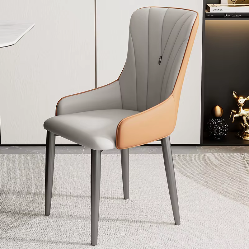 Ensemble de 2 chaises de salle à manger de luxe rembourrées, confortables, modernes, design nordique