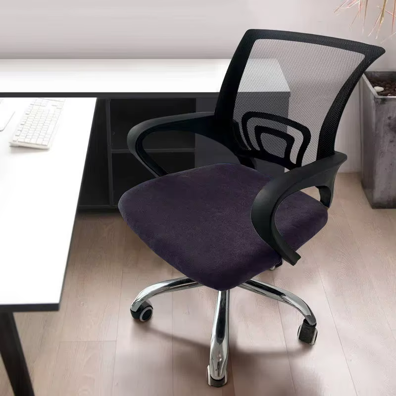 Housse de chaise de bureau en velours, 1 pièce, housse de siège pivotante pour ordinateur, chaise él